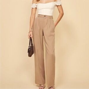 Reformation Mason Lightweight Wide Leg Trousers